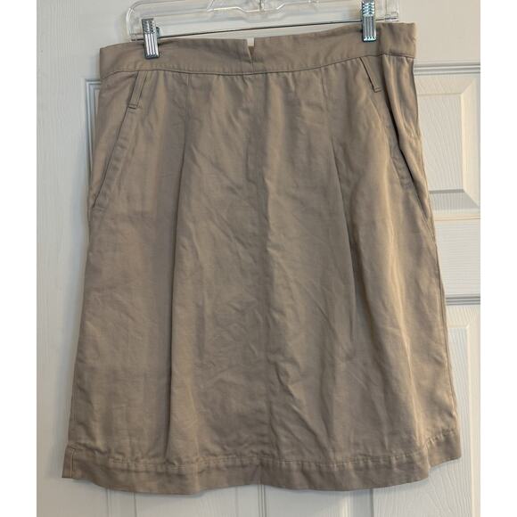 MaxMara Dresses & Skirts - Max Mara Women's Skirt Linen Blend Khaki Knee Length Size 10 Made In Italy EUC